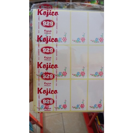 (50gr) 1pak lebel nama undangan / buku kojico no.103 isi 7 lembar