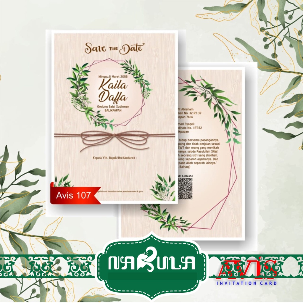 

Undangan Blangko TERBARU Seri Avis 107 Harga Murah