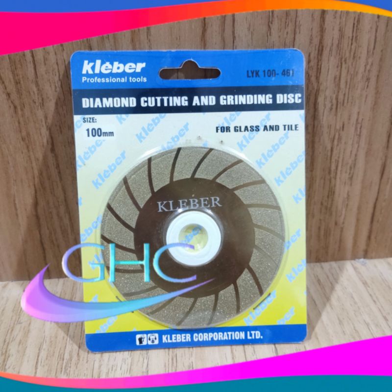 Mata Gerinda 4 inch Kleber Turbo Mata Gerinda Potong dan Poles Kaca Alat Potong Kaca Dan Poles 4 inc