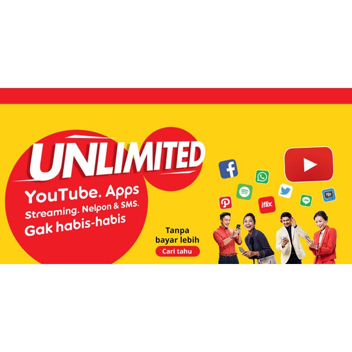 Voucher   Indosat 1GB 2GB 3GB Unlimited Chatting Youtube