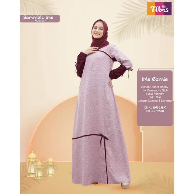 Gamis Iris Maroon