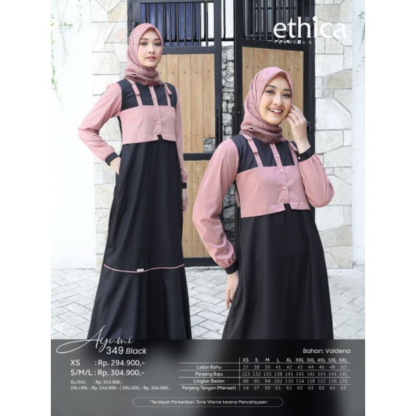 GAMIS ETHICA AYUMI 349 BLACK CHARCOAL PURPLE