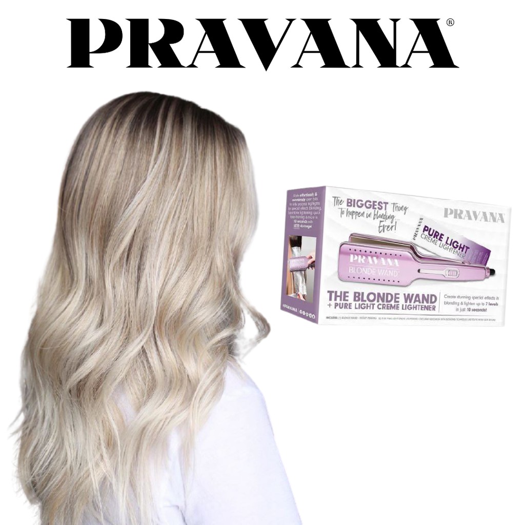 Pravana The Blonde Wand Flat Iron + Pure Light Creme Lightener