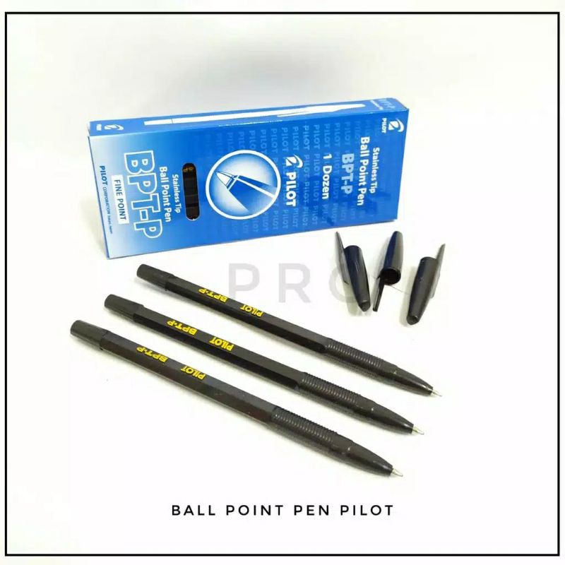

PILOT BPT-P hitam bolpen pena bptp 1Pack / 12Pcs