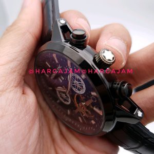 Jam Tangan Pria Automatic Montblanc MO2127 Leather Strap Black Kulit Hitam by hargajam matic otomat