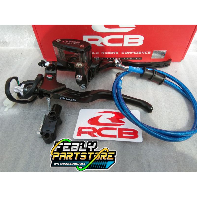 MASTER REM RCB OVAL 14MM SET HANDLE HENDEL KOPLING RCB ORI E2 SLANG REM TDR BLUE MASTER REM RCB BEAT
