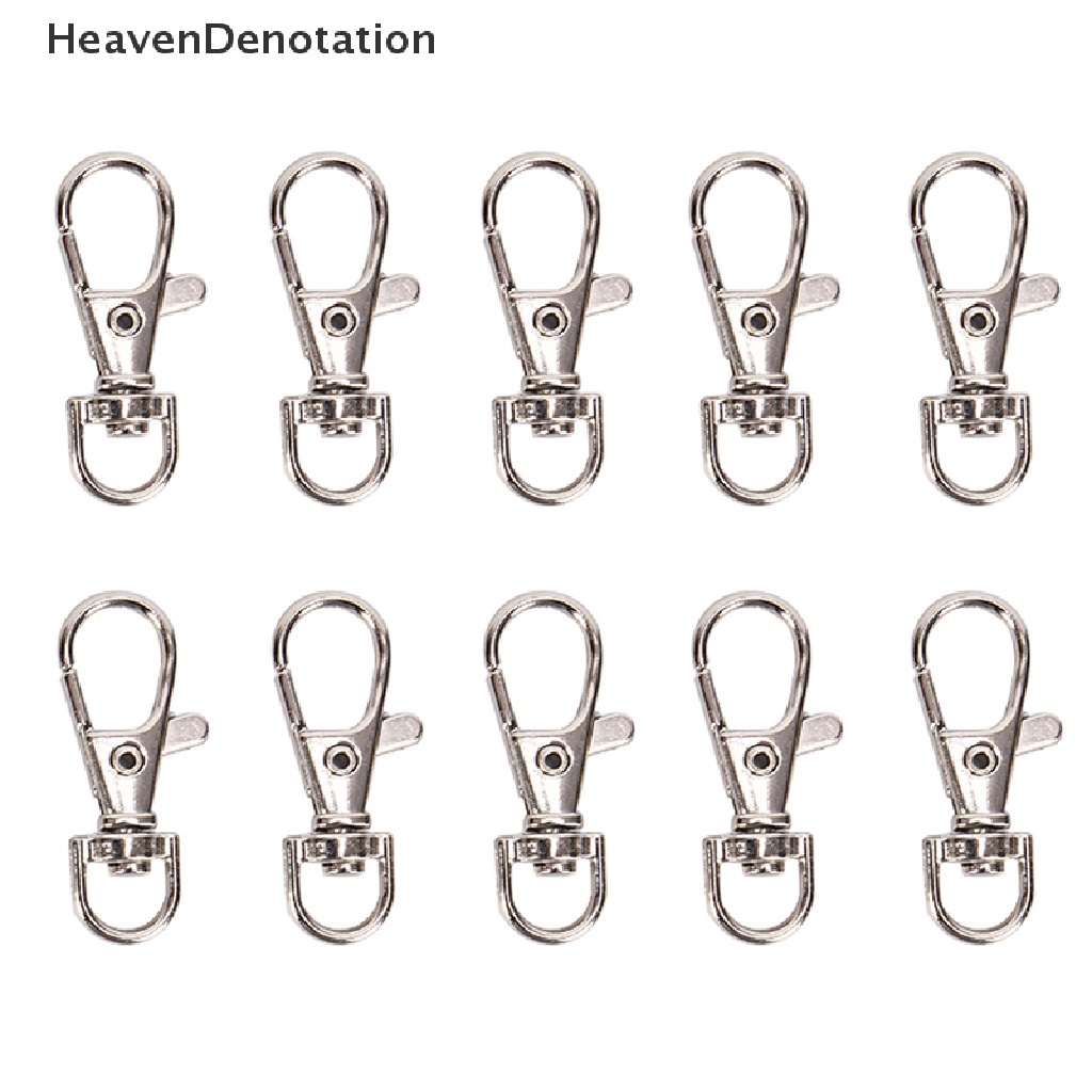 [HeavenDenotation] 10PC Silver Swivel Trigger Clips Snap Lanyard Hook Bag Key Ring Hooks Gift