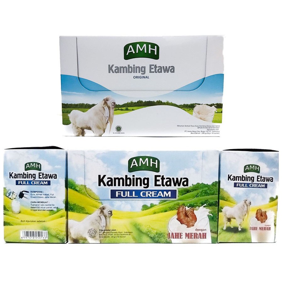 

Susu Kambing Etawa AMH Plus Jahe Merah Asli AMH Full Cream Original