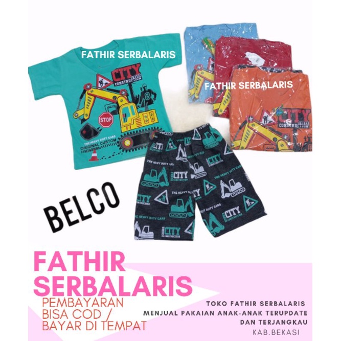 SETELAN ANAK GAMBAR MOBIL BEKO TERBARU / BAJU MOBIL BEKO ANAK LAKI-LAKI BISA COD