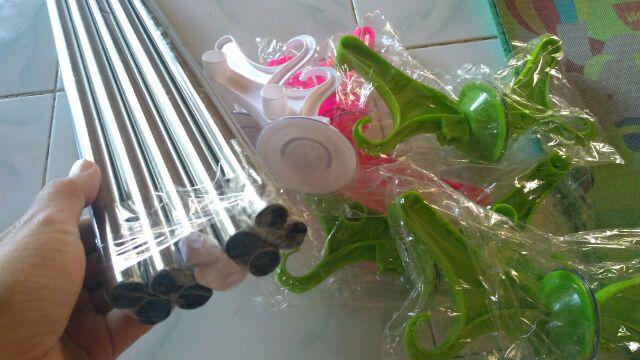 Gantungan Handuk Plastic Suction Tanpa Paku/jemuran Handuk