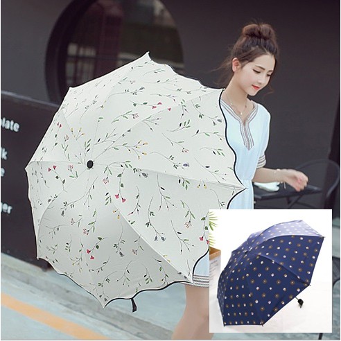 Payung Lipat Ala Korea Soft Flower Ice Bear Llne family Korea Lucu imut Unik Umbrella Manual