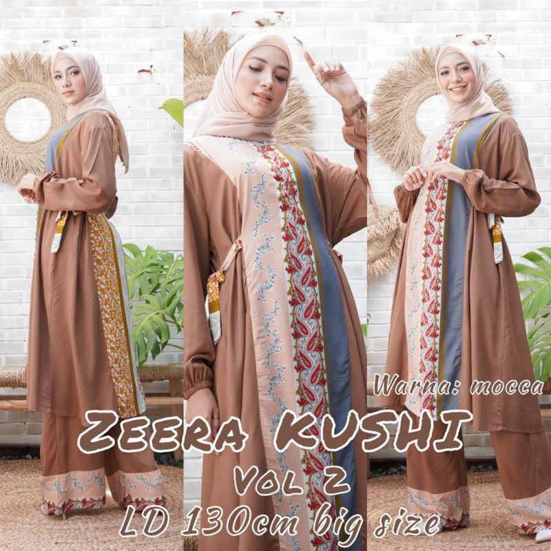 Daster Arab ZEERA KUSHI Gamis Rayon Baju Setelan Big Size Jumbo