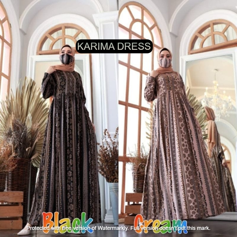 Gamis katun Rayon Viscose Uniglo Motif Terbaru (HOMEY DRESS)