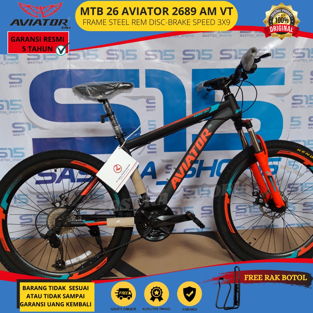 Sepeda Mtb Sepedah Gunung Aviator 26 27,5 Inch Murah