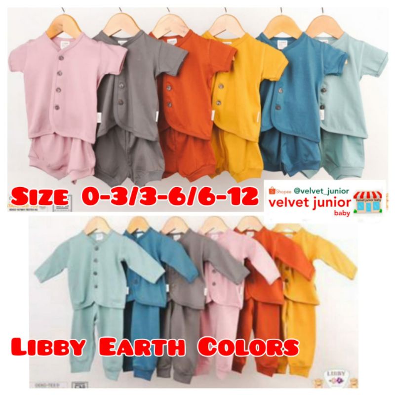 Libby Earth Colors Series Comfy Set Kancing Depan. FBAdw