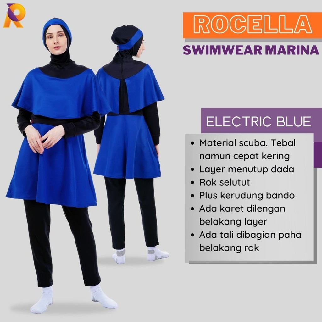 (TERBARU) Baju Renang Muslimah - Swimwear Muslimah - Pakaian Renang Muslimah - Swimwear Marina Greysia