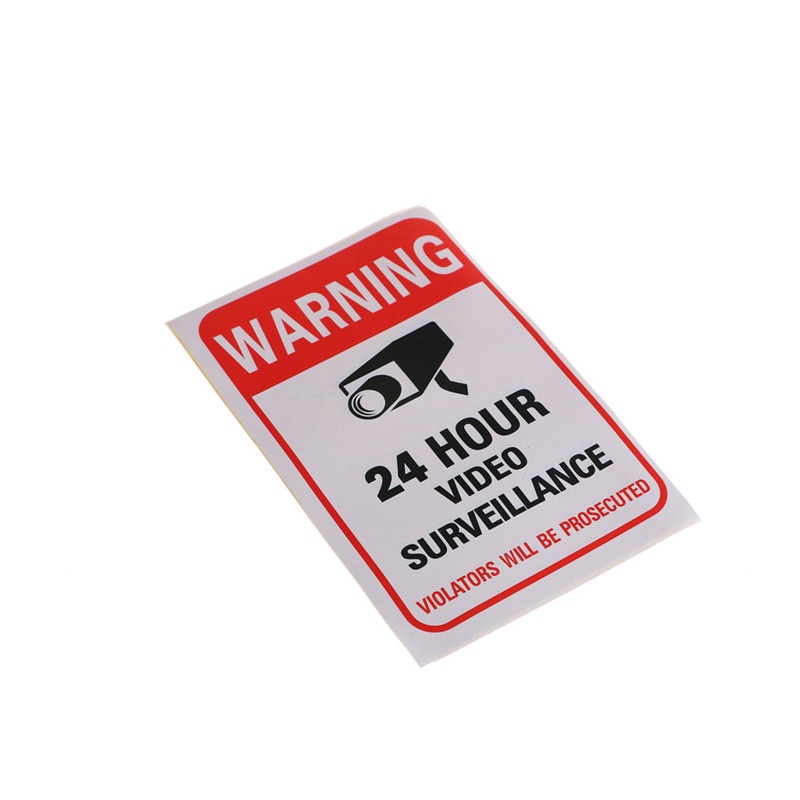 {LUCKID}10Pcs Home CCTV Surveillance Security Camera Video Sticker Warning Decal Signs