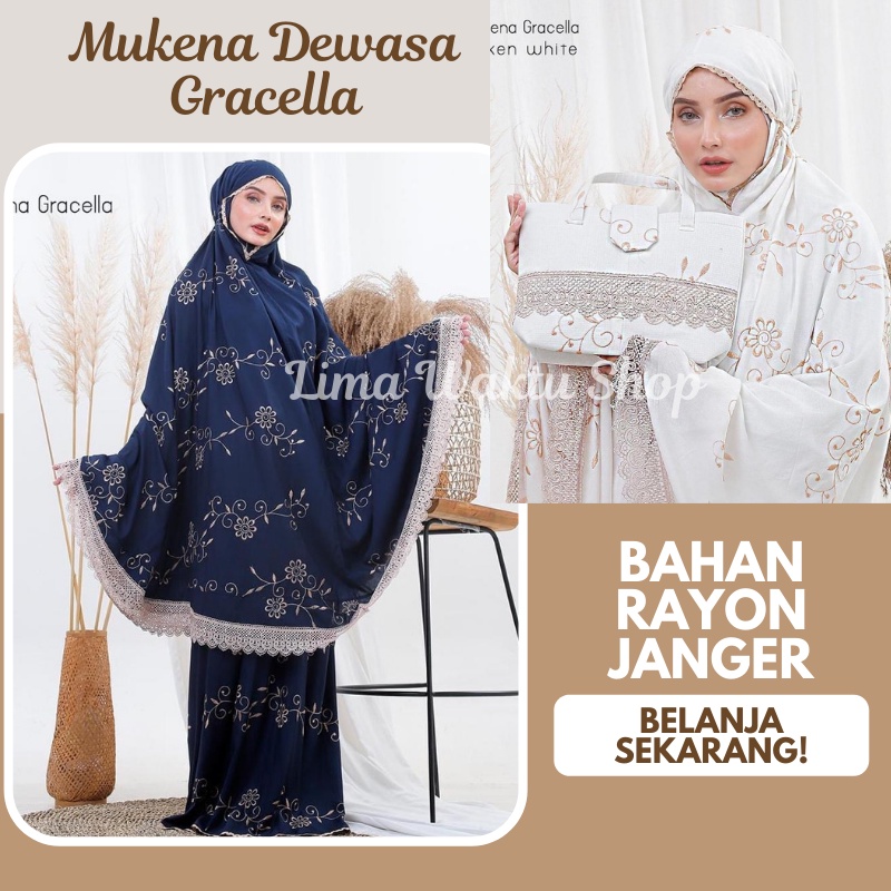 Mukena bordir dewasa terbaru 2023 mewah mukenah bahan rayon premium mukena traveling 2 in 1 jumbo