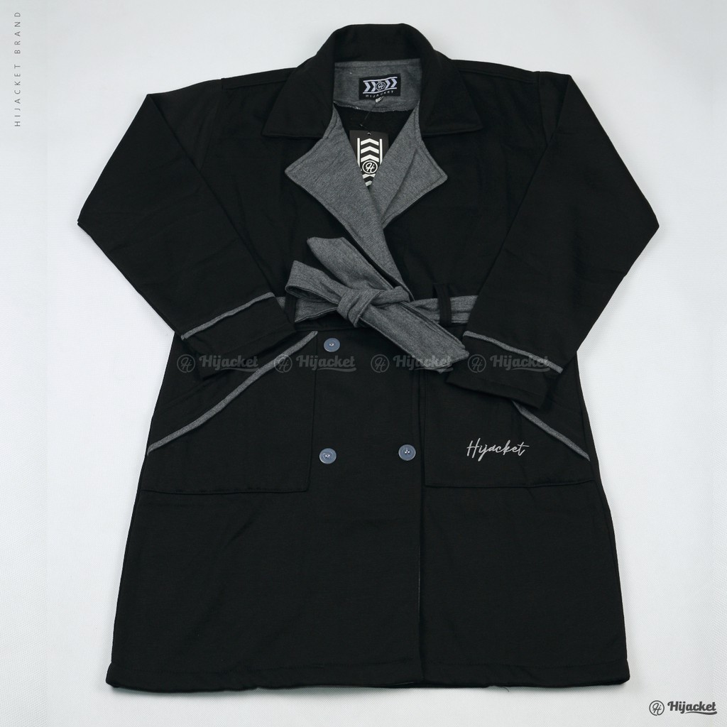 Hijacket® Elnara | Original | Jaket Parka Wanita Cantik Premium Fleece-RAVEN BLACK