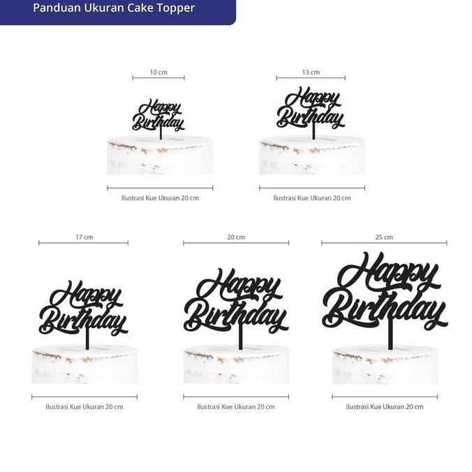 Custom Nama Topper Kue Happy Birthday My Husband Hiasan Cake Akrilik
