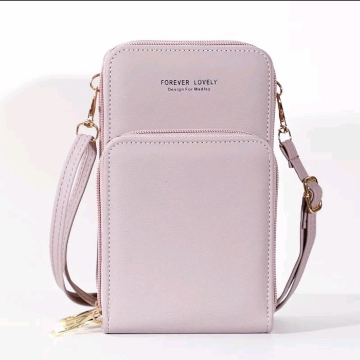 dompet hp wanita Tas selempang mini kulit  Touch Screen murah - Light Purple O8E2 BAYAR DI TEMPAT EX