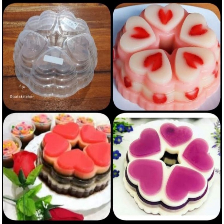 Cetakan agar agar/pudding/jelly Love Valentine Asvita plast