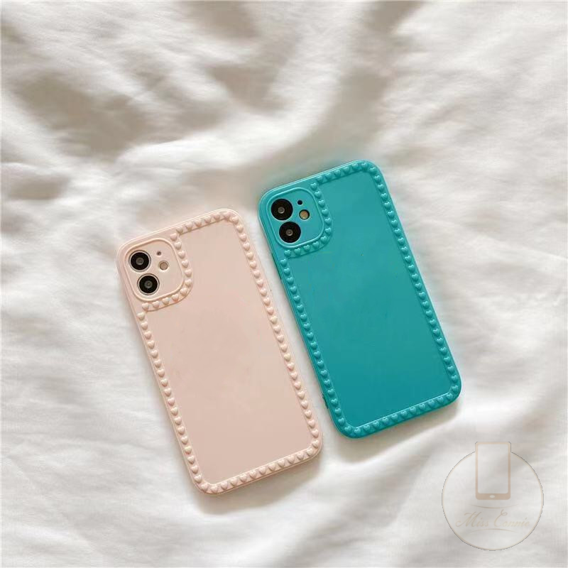 Casing iPhone 12 11 Pro Max Heart Edge Design Case iPhone 6 6S 7 8 Plus iPhone X XS XR XSMAX SE 2020 Camera Protection Square Glossy Shockproof Phone Soft TPU Case-6