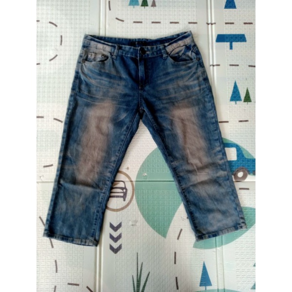 celana pendek 3/4 denim ADORABLE second original