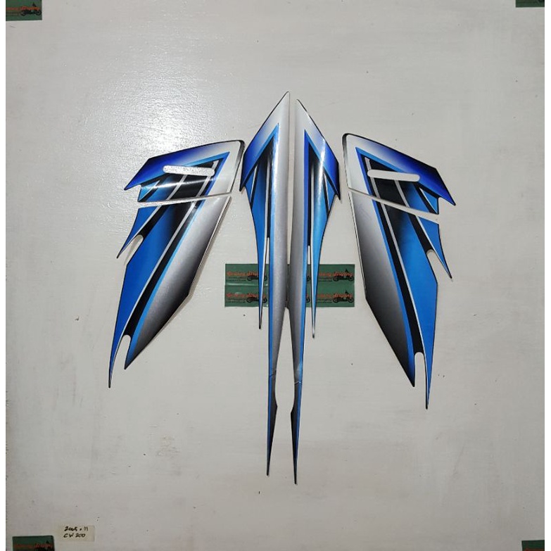 Striping Honda Tiger 2000 Ge3 2005 CW Hitam Biru Original 1000% NOS