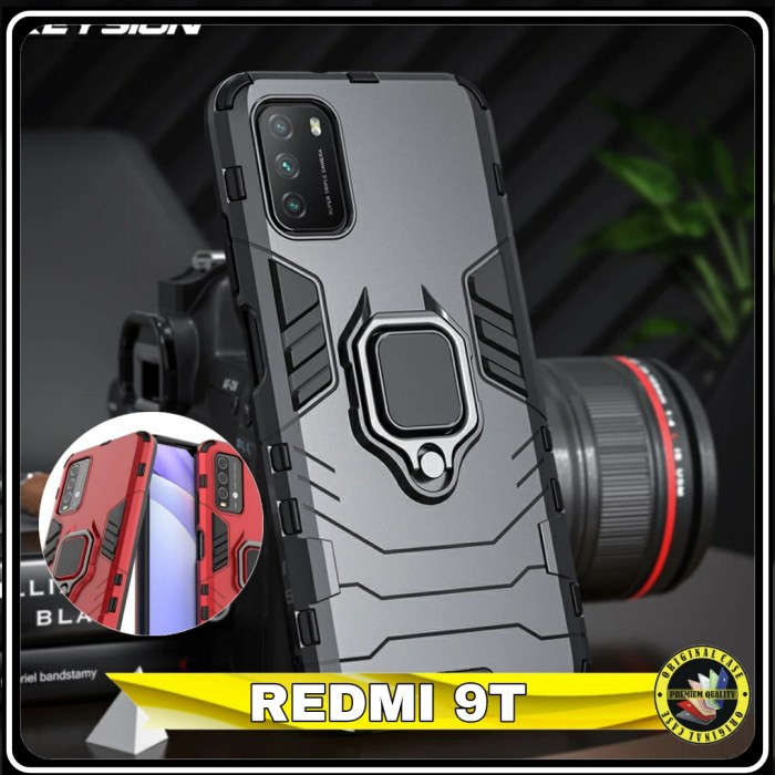 Case Xiaomi Redmi 9T Hardcase Iring Magnetic Robot Robot Cover Outdoor