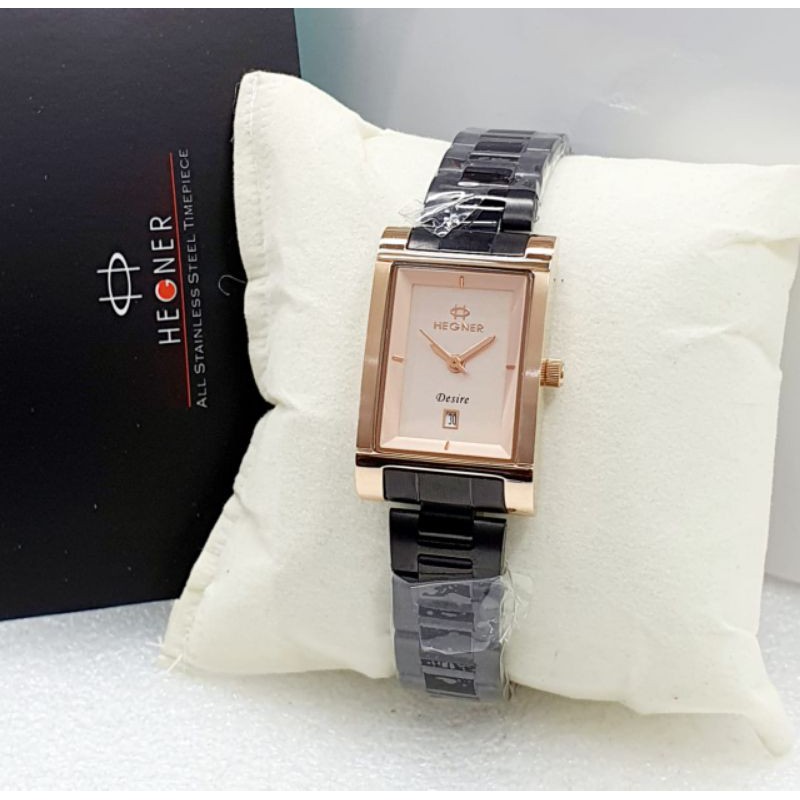 JAM TANGAN HEGNER 1665 TANGGAL STAINLESS ORIGINAL