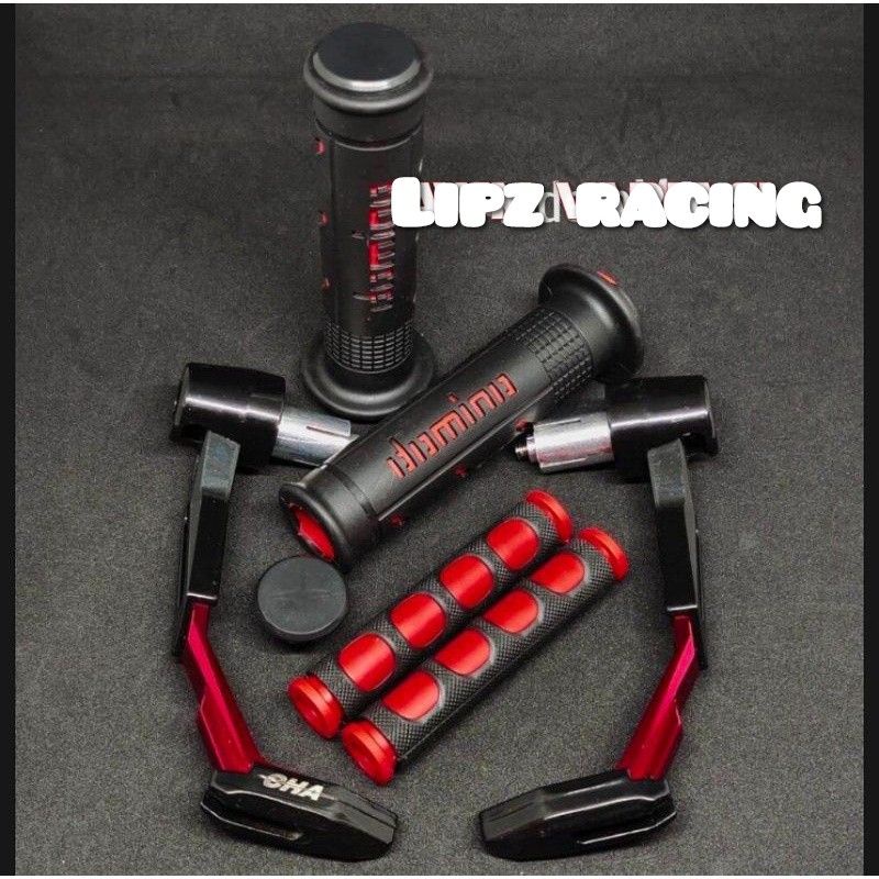 Paket ACC stang proguard robot + hangrip  sisik + karet handle 3in1 Universal