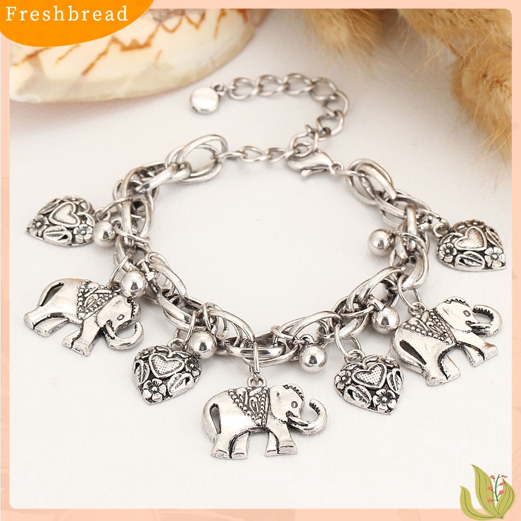 |Frebre Frebre| Gelang Kaki Adjustable Dengan Liontin Gajah Bahan Alloy Untuk Wanita