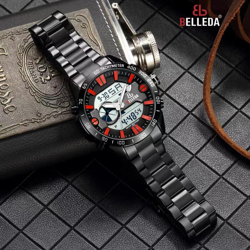 Jam Tangan Pria Belleda 9040 Analog Digital Anti Air 3 Atm Watches - Belleda Official