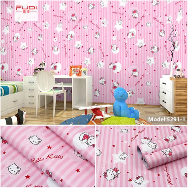 Wallpaper Sticker Hello Kitty Garis