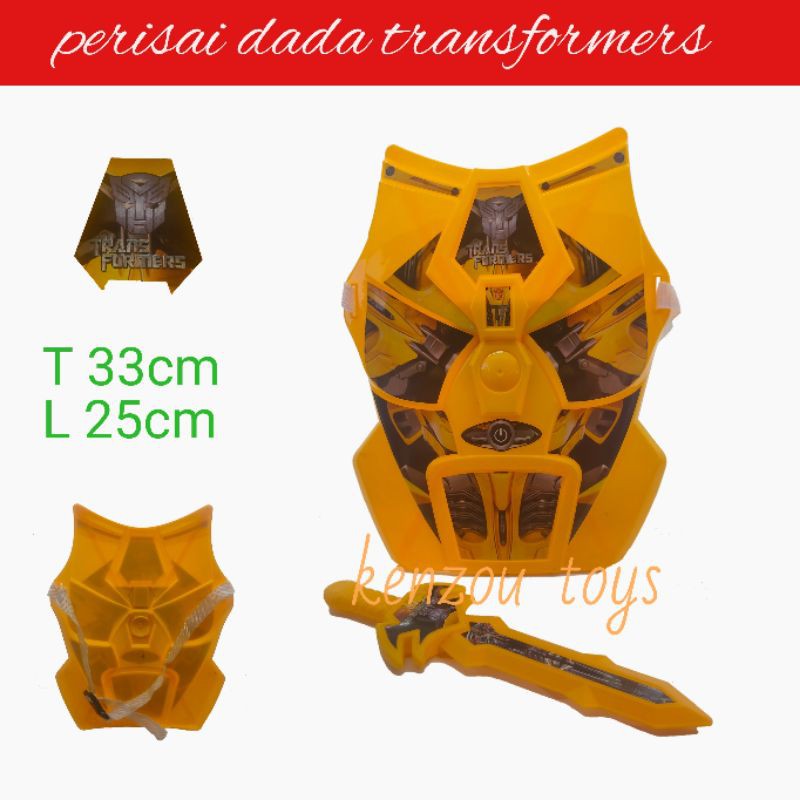 mainan perisai pelindung dada transformers