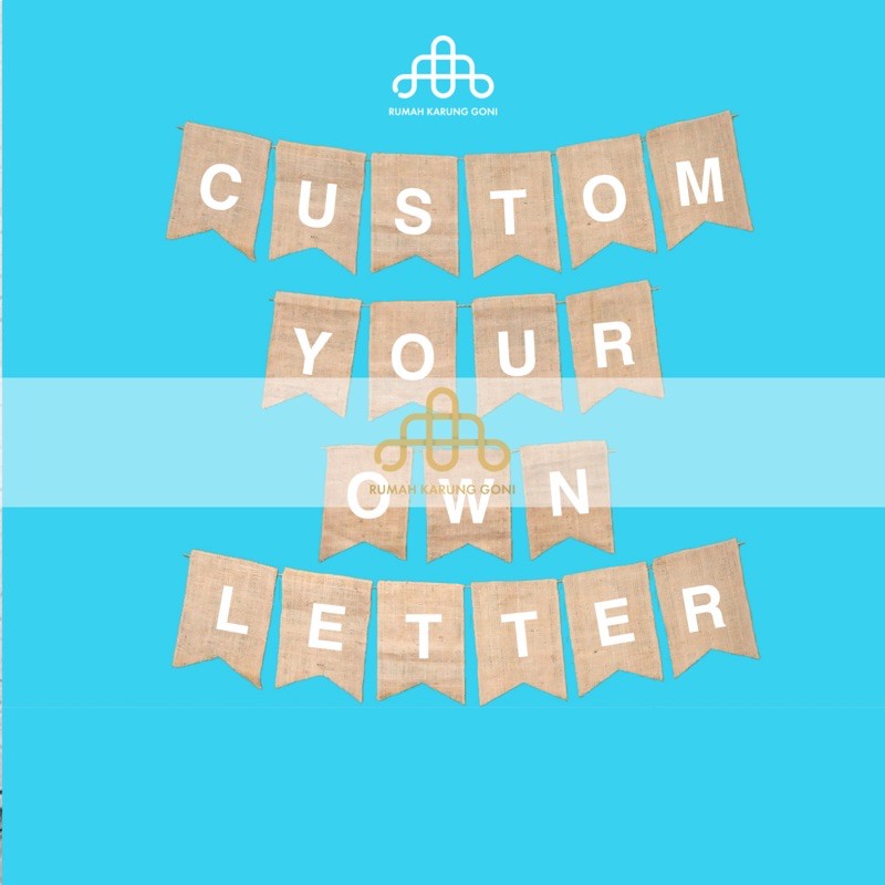 Paket Bunting Flag Goni - Bendera Dekorasi -  Banner Happy Wedding - Birthday - Engagement - Bridal