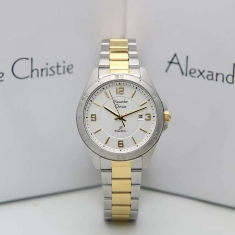 Jam Tangan Alexander Christie Wanita Silver Gold ac1016