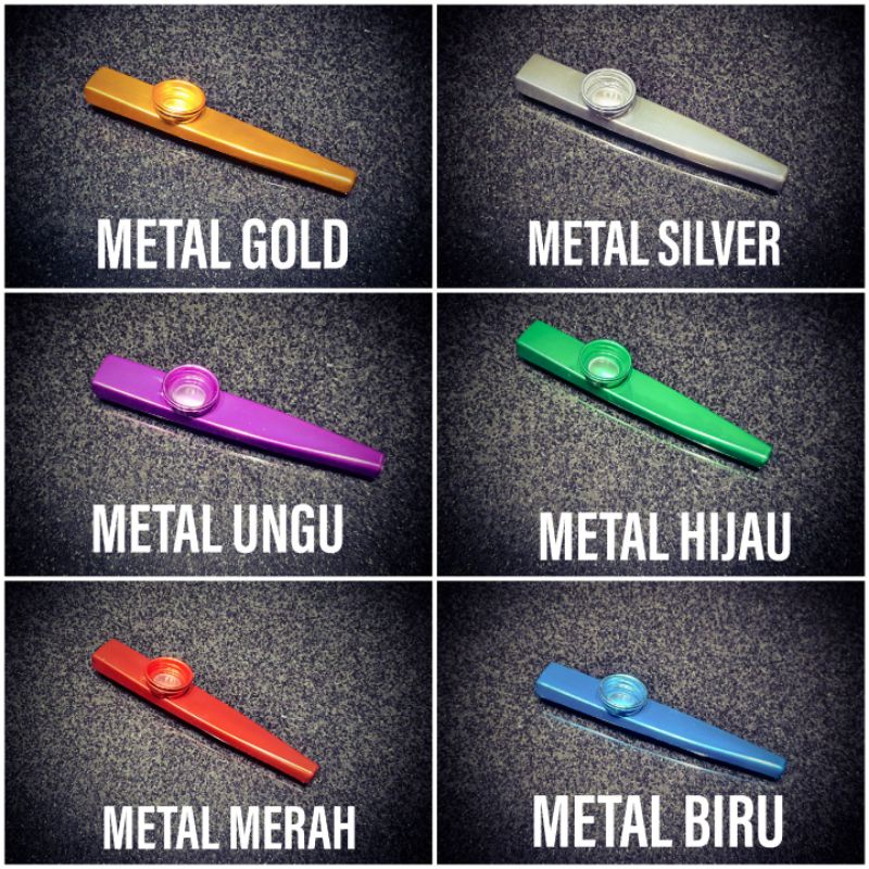 KAZOO ALAT MUSIK TIUP bahan metal dan plastik