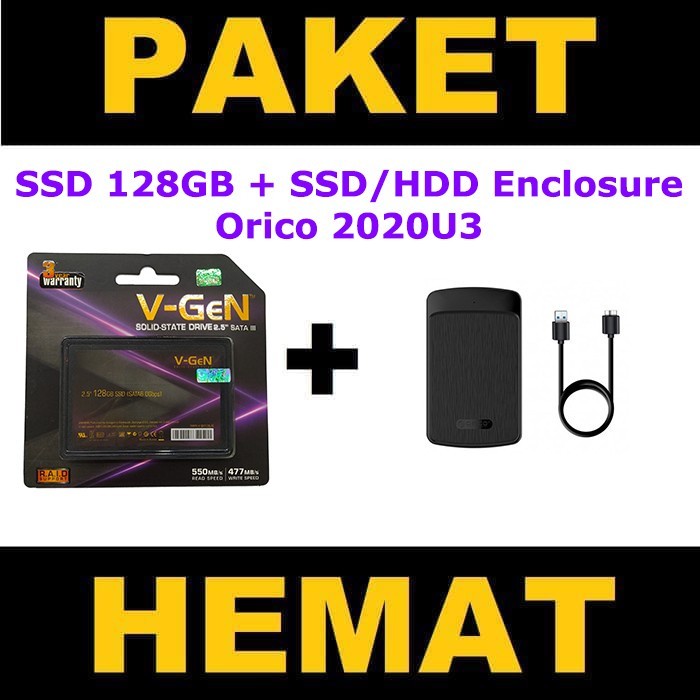 SSD PORTABLE 512GB V-GeN + ORICO HDD Enclosure External Vgen Paket | PLATINUM