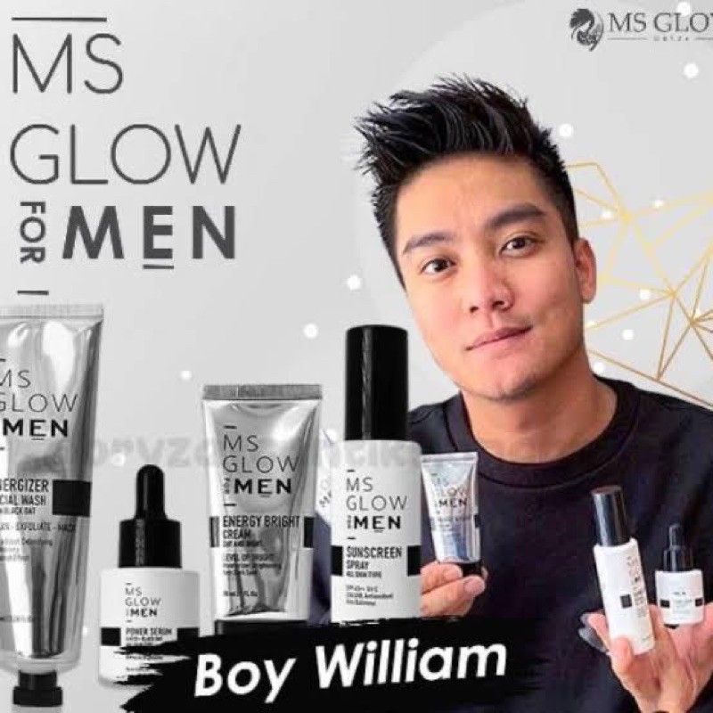 ms glow men / ms glow for men ( ms glow men paket basic ) free pouch termurah