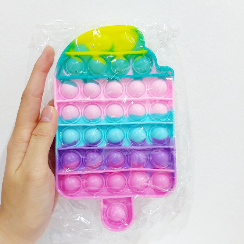 MAINAN POP IT FIDGET TOY MACARON RAINBOW-MACARON-ICECREAM