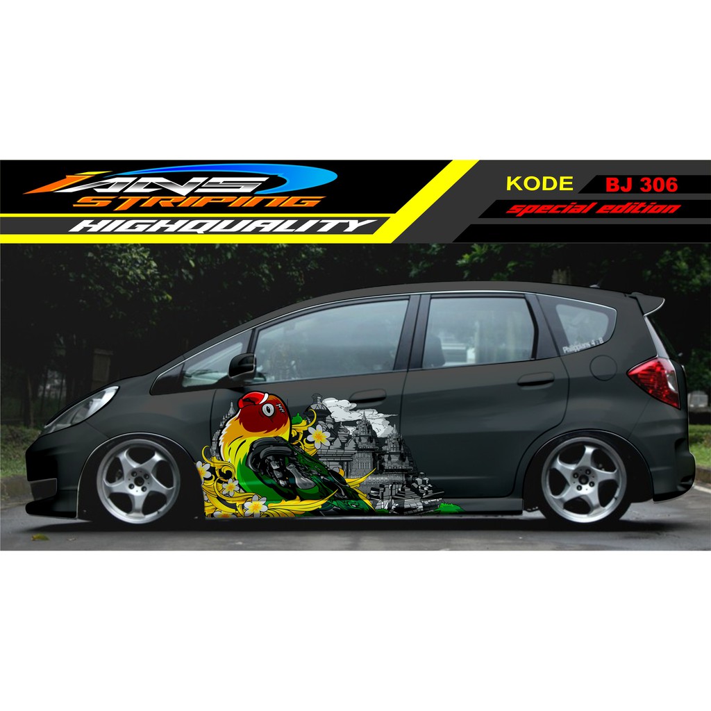 STIKER MOBIL JAZZ, BRIO, AGYA, YARIS, SIGRA / DECAL STICKER MOBIL / STICKER MOBIL BURUNG