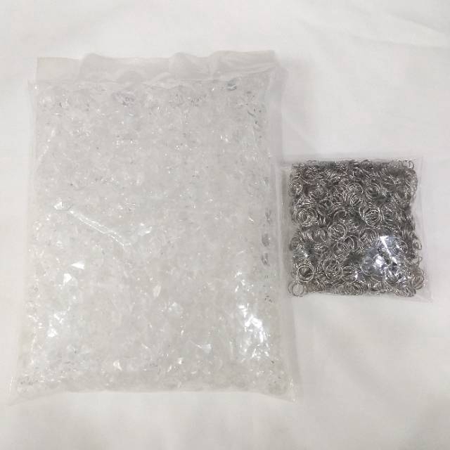 Roncean crystal bahan akrilik / Manik manik akrilik / Roncean manik akrilik perbungkus e1ba