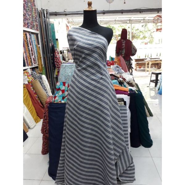 denim motif salur/garis lebar kain 1,5m