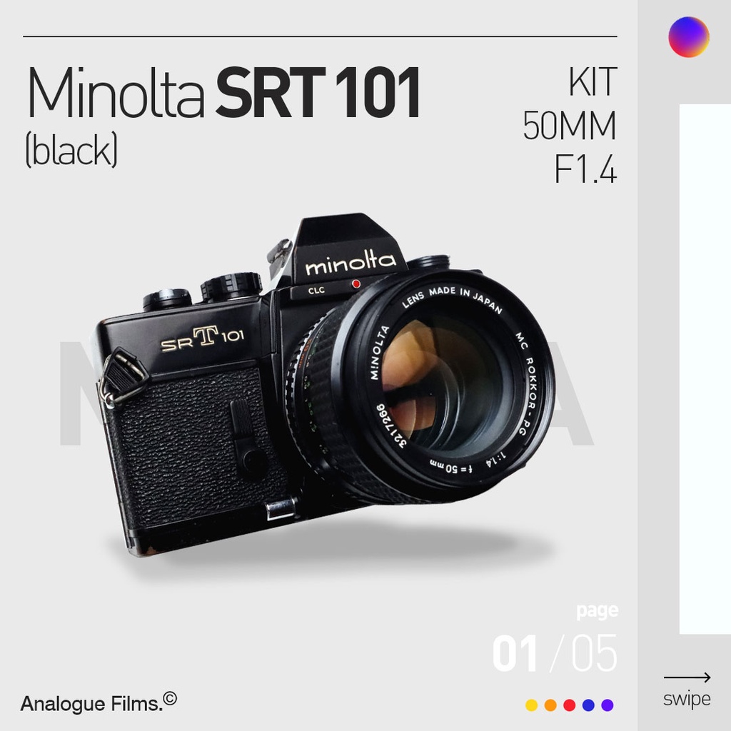 Kamera Analog SLR Minolta SRT101 Black Mulus Normal 