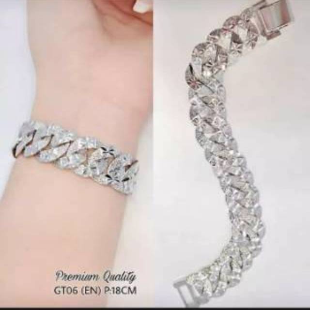 Xuping-Gelang tangan wanita-sisik silver besar