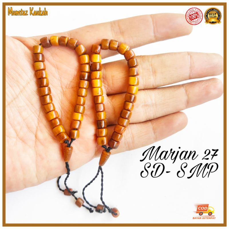 Gelang kauka kaukah marjan 27 butir SD-SMP coklat original kokka kaoka kauka kaokah