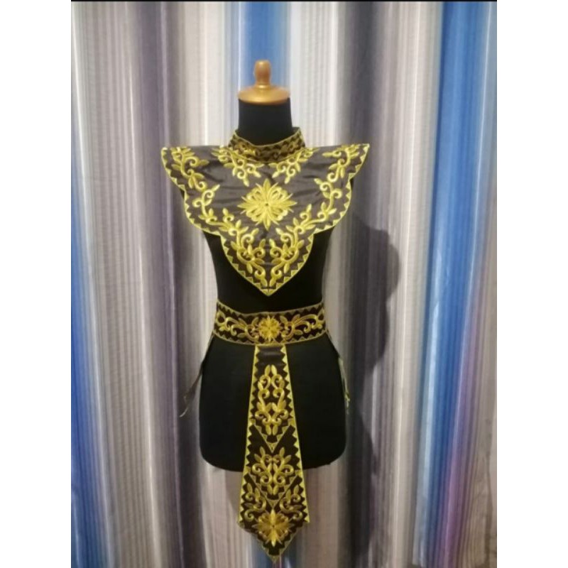 Renda bordir dada pundak+sabuk M/aksesoris tari/costum tari