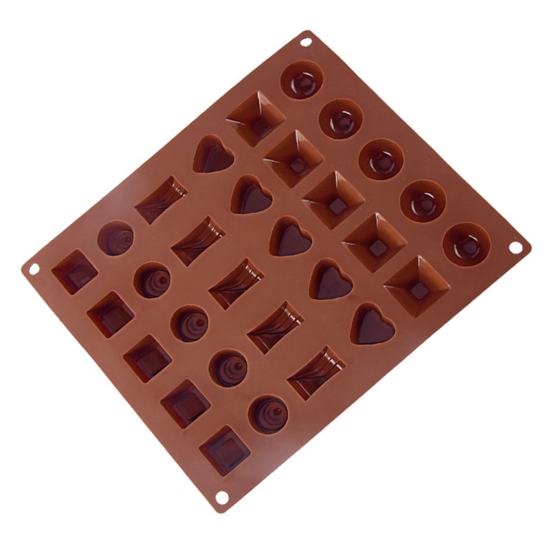 Cetakan Coklat Silicone 30 Grid dengan 6 Motif Beraneka Ragam Cetakan Coklat Jelly Silicone Molds Baking Chocolate TERMURAH TERLARIS